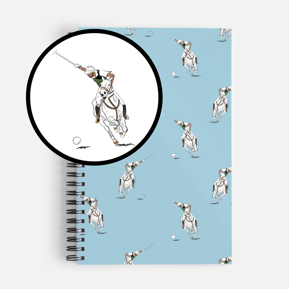 Thumbnail: Polo pony pattern blue