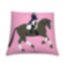 Dressage Horse Cushion Cover Pink
