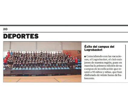 Éxito del primer Campus Logrobasket