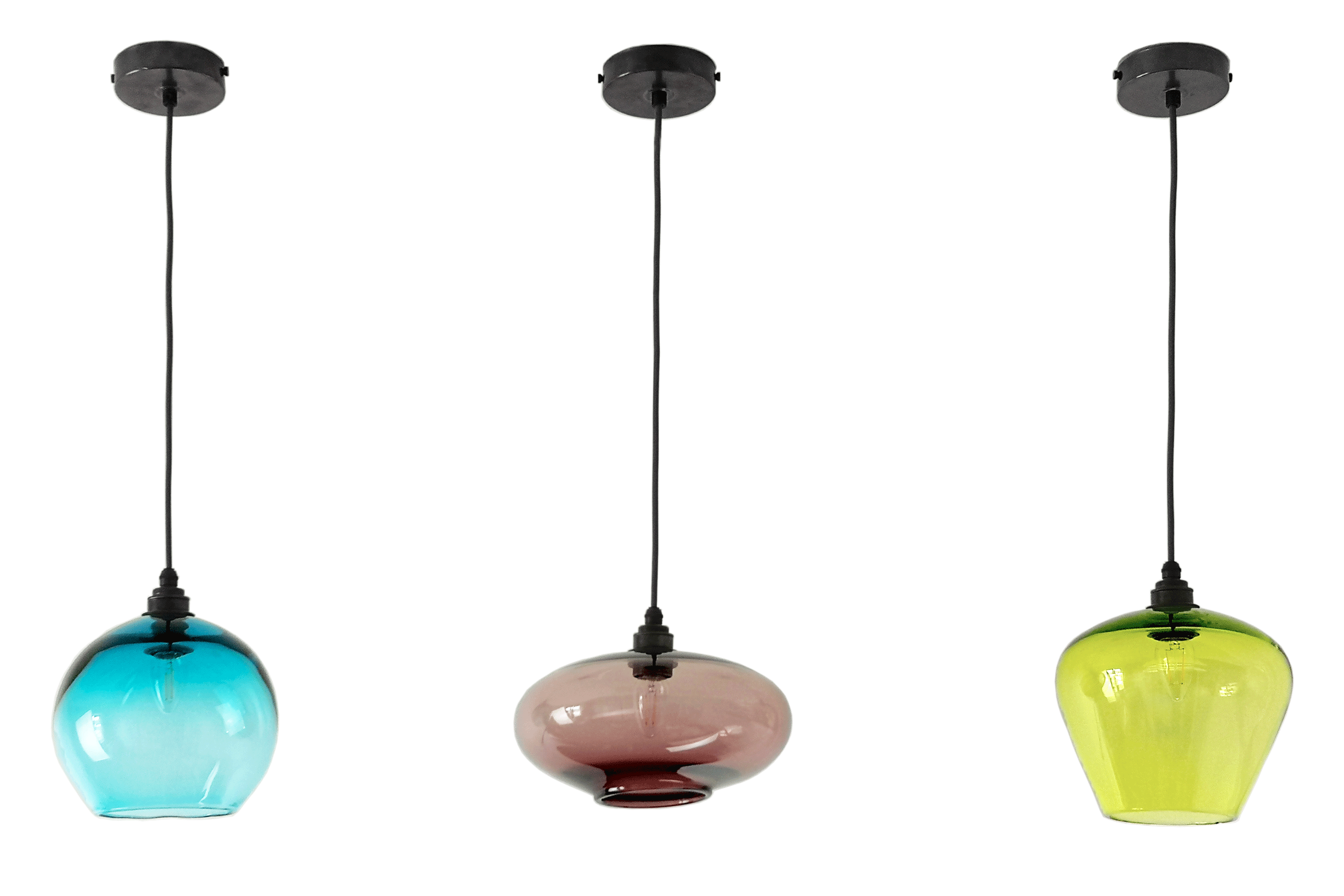 colourful pendant lights