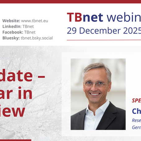 TBnet webinar "TB update - a year in review" on December 29, 2025