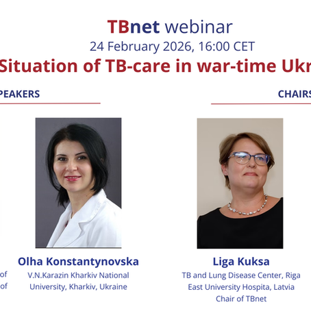 TBnet webinar "Situation of TB-care in war-time Ukraine" on February 24, 2026