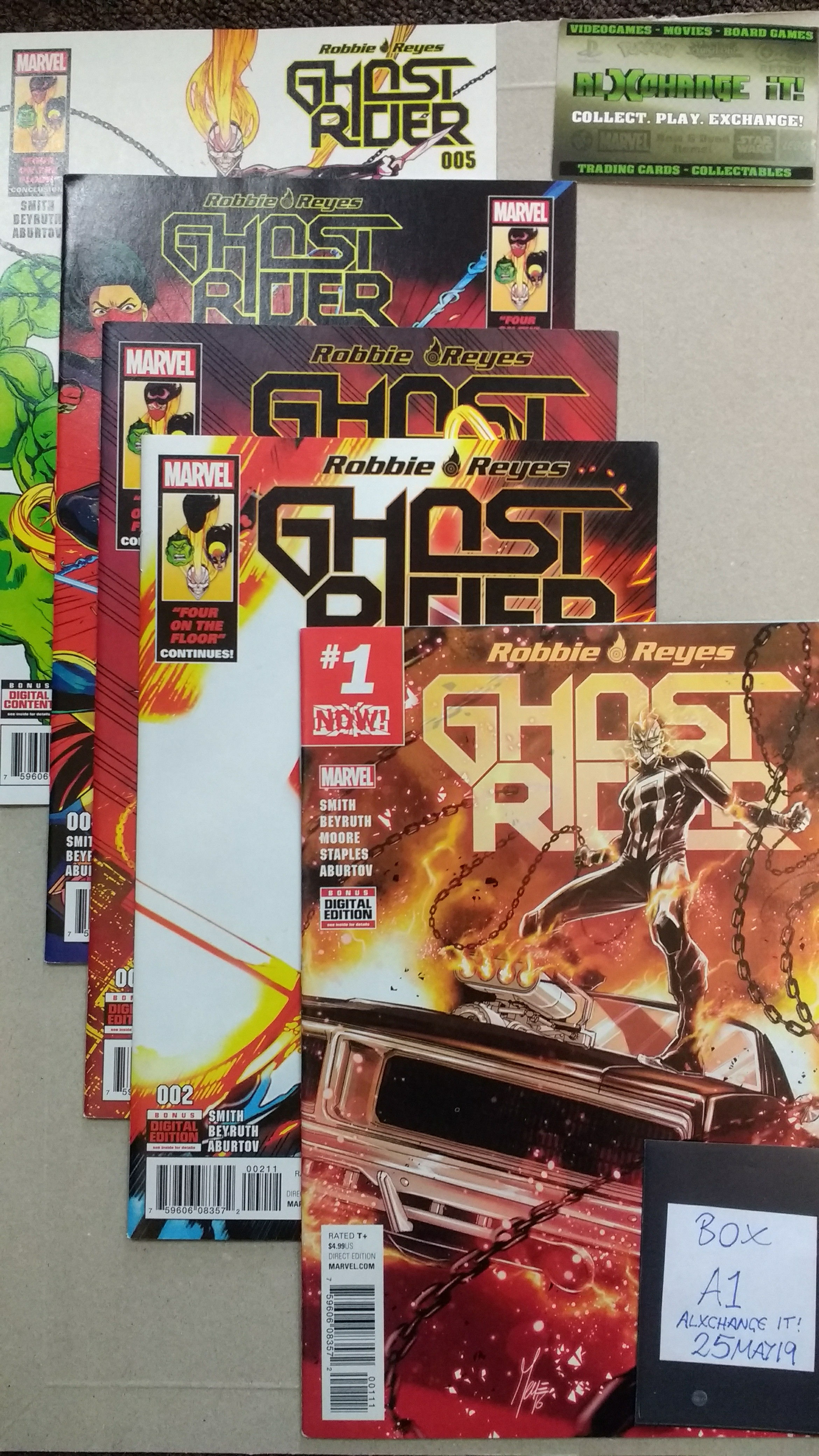 Robbie Reyes Ghost Rider 1-5 Complete Comic Lot Run Set Marvel Collection
