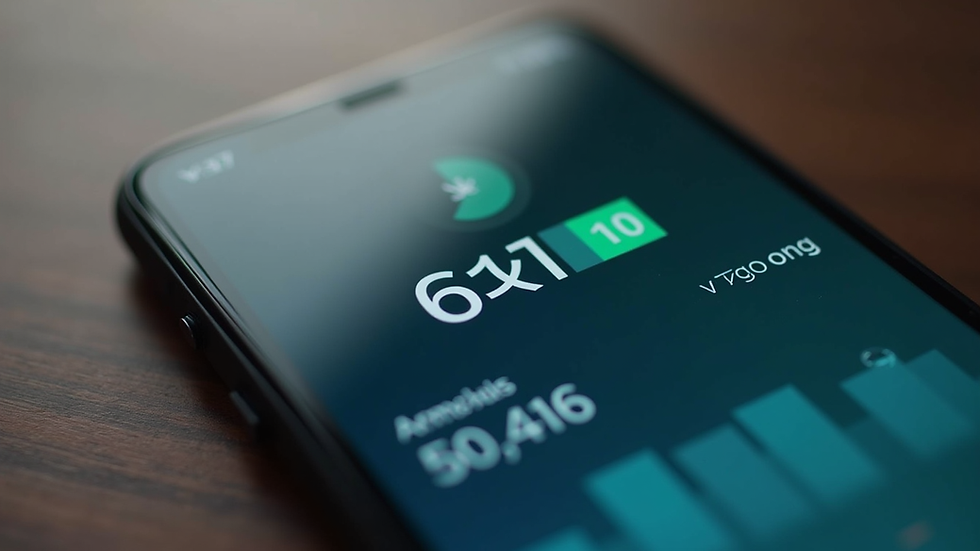 Close-up of a smartphone screen showing battery usage statistics
