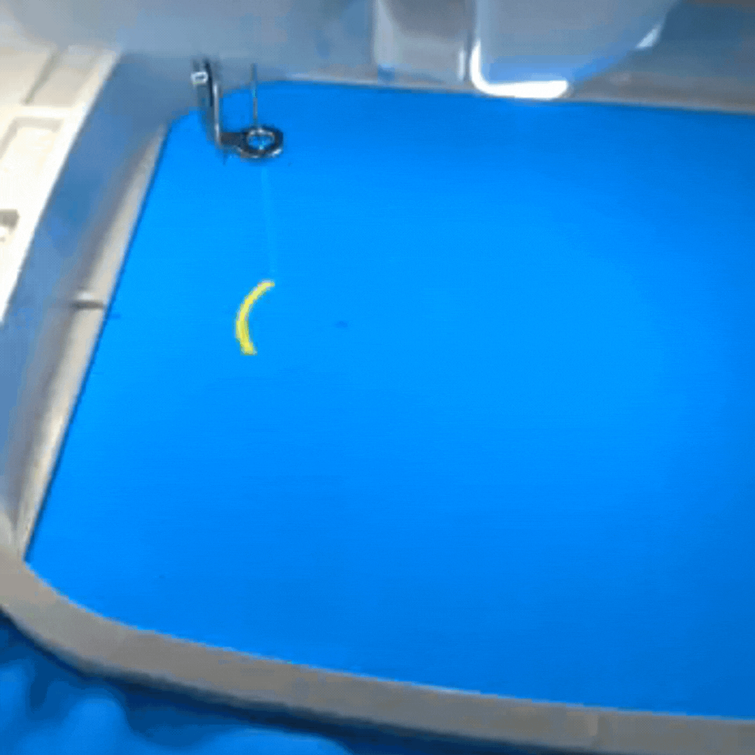Embroidering performance swimwear in house
