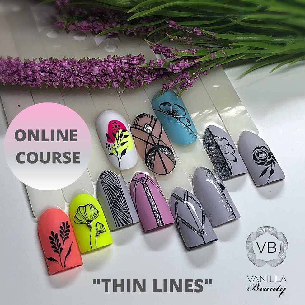 “Thin Lines” Online Nail Art Course vanillabeauty