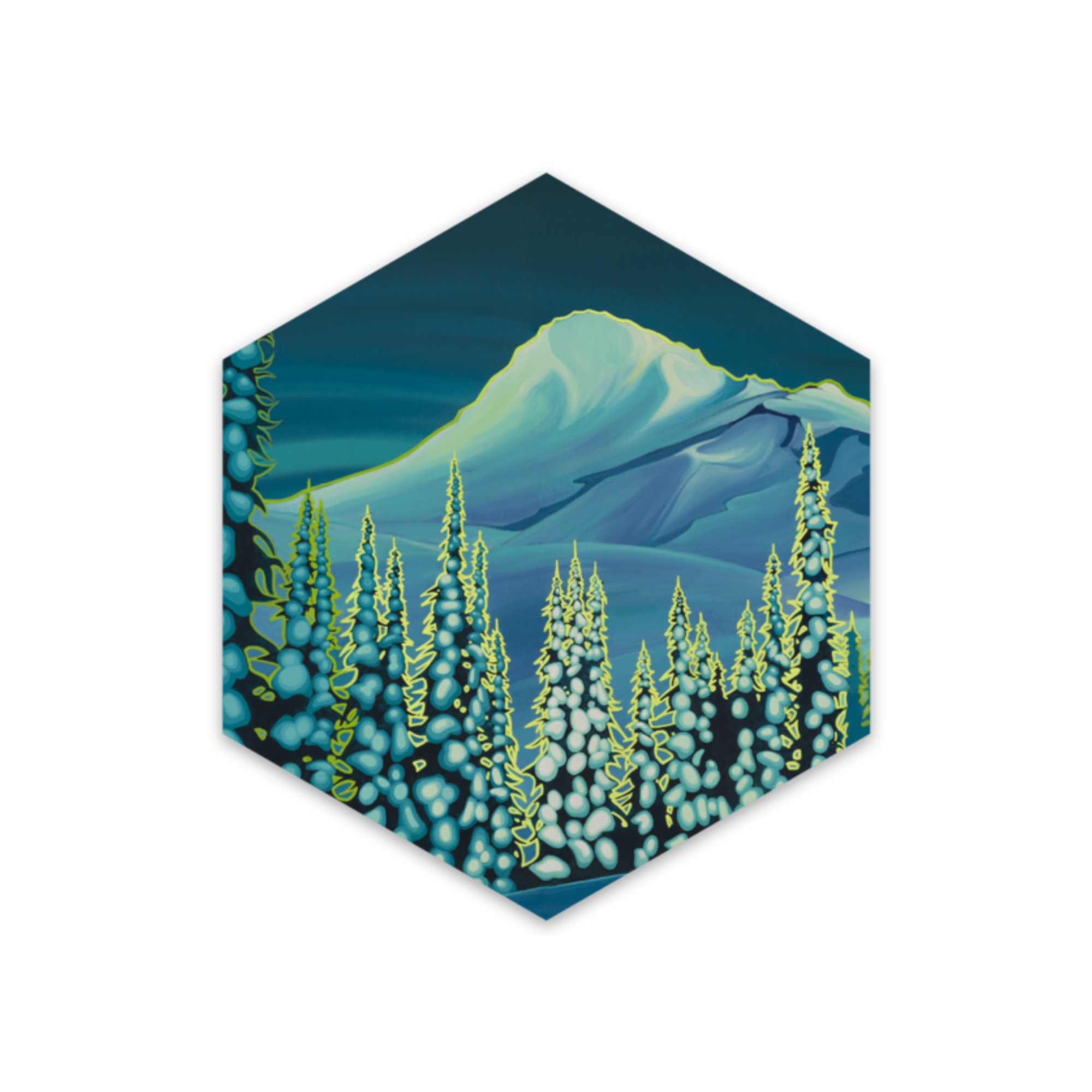 'MCCRAE PEAK' hexagon stickers