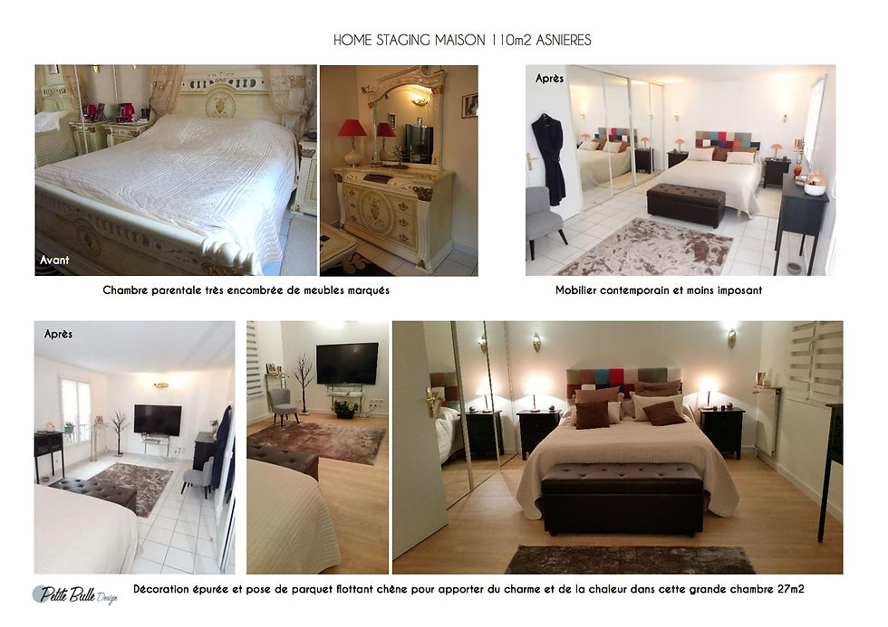 Chambre parentale avant/après