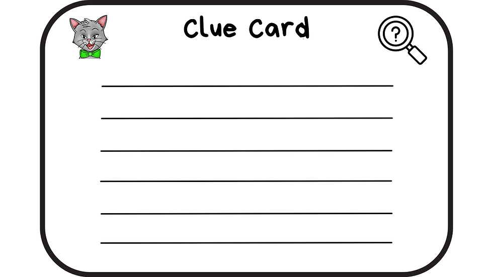 Marvin's Clue Card Template