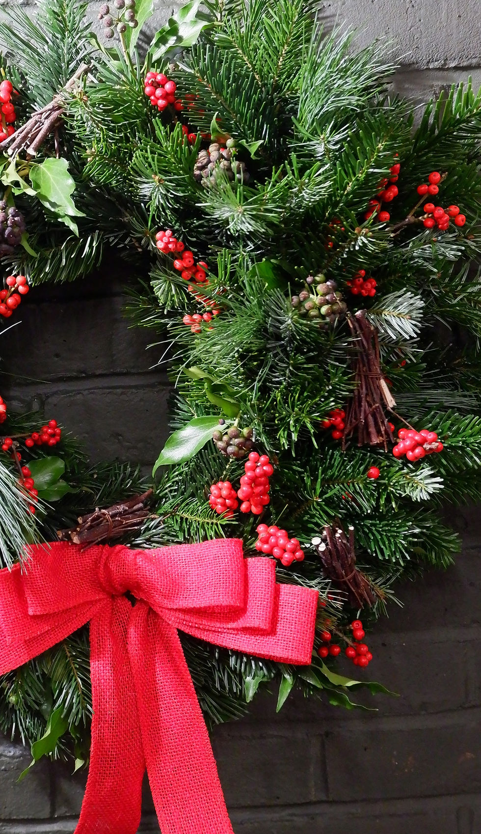 Thumbnail: Red Berry Christmas Door Wreath