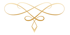Ornamentales Designelement in Gold für spirituelle Website