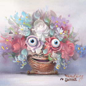 surreal floral painting by canadian artist josh harnack