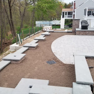 outdoor living, pavers, bluestone, walls, patio installation  
