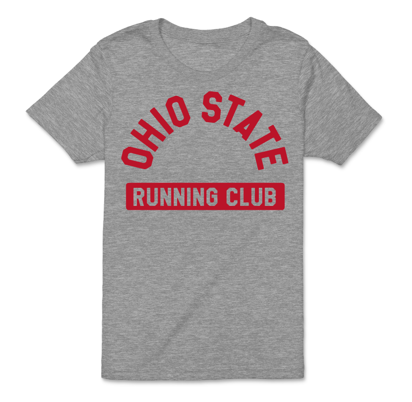 OSU Run Club Old School Arch Vintage Tee (Gry)