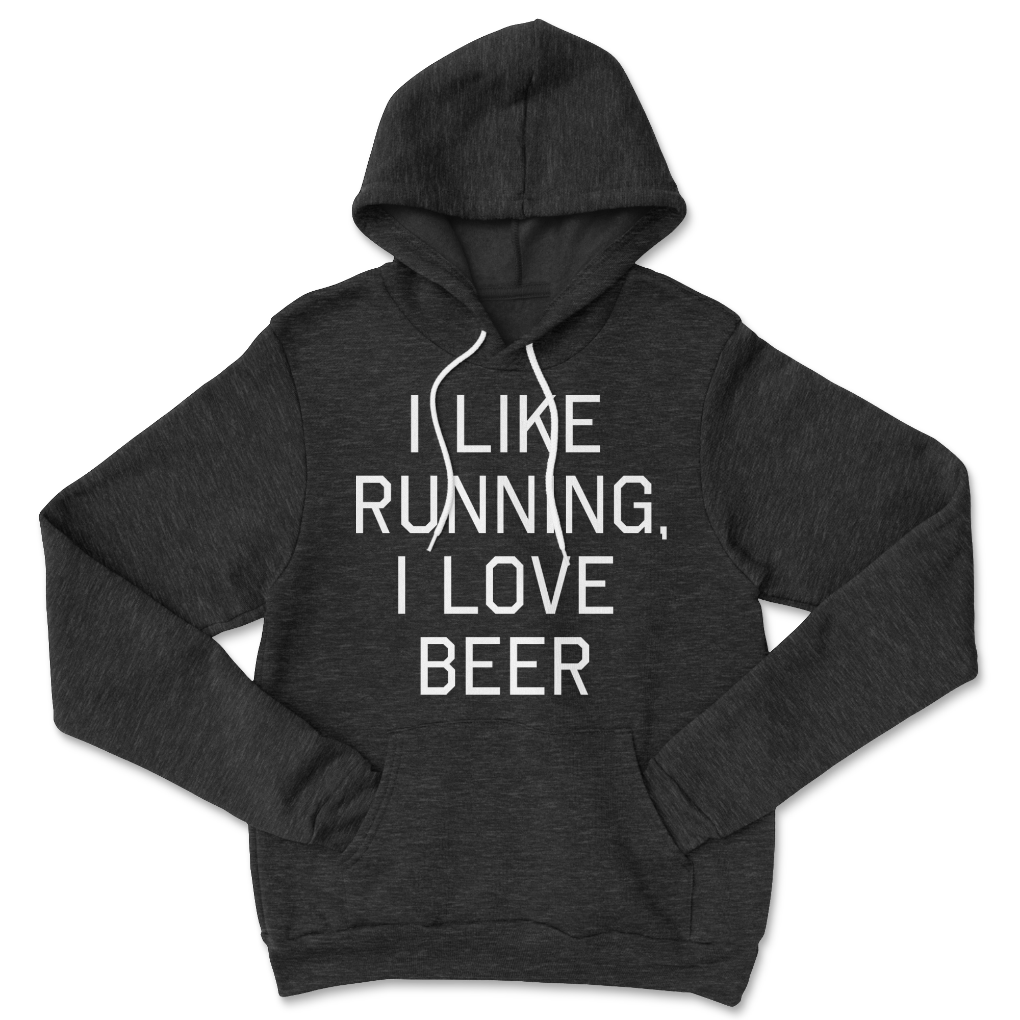 I LIKE RUNNING, I LOVE BEER HOODY (BLK)