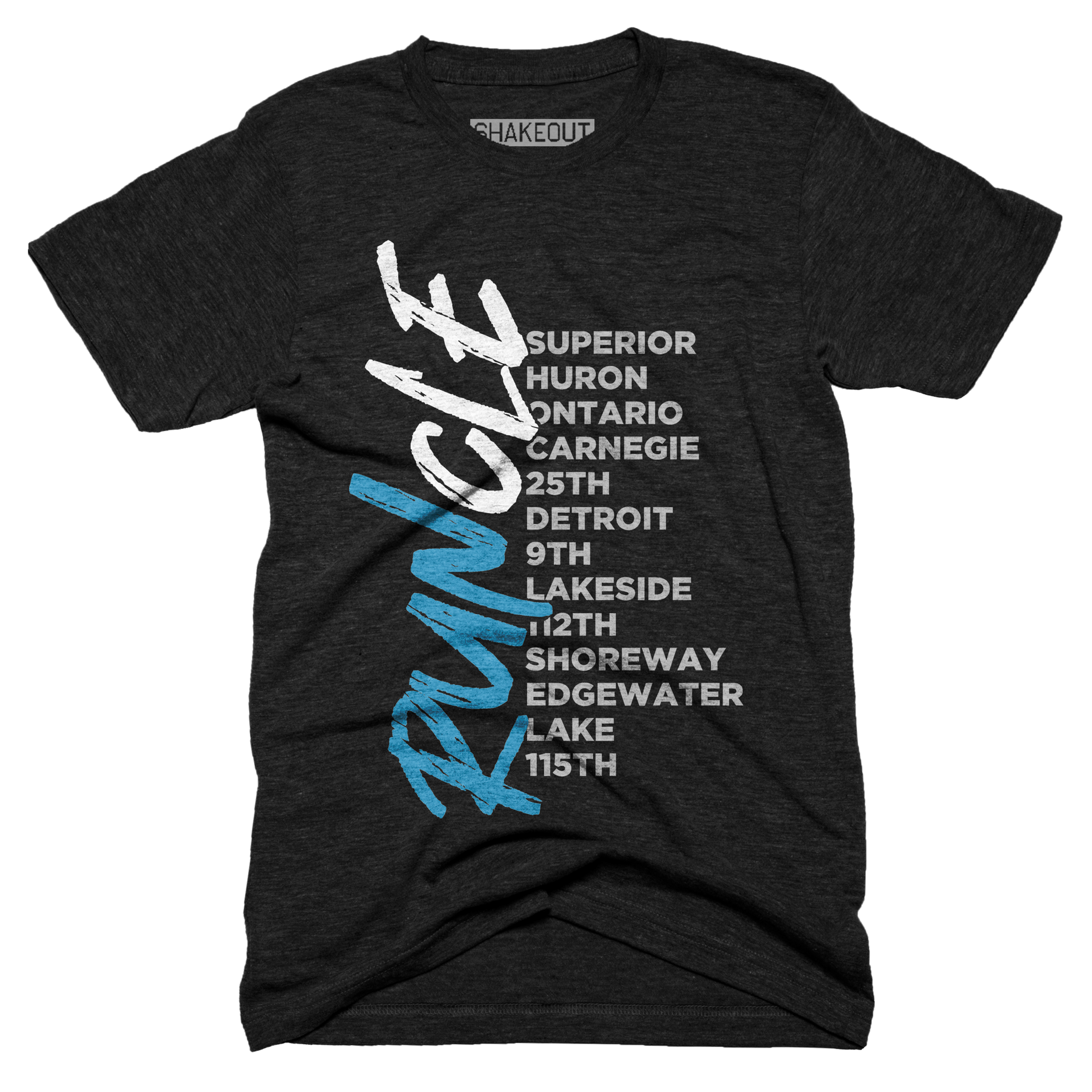 RUN CLE COURSE VINTAGE TEE (BLK)