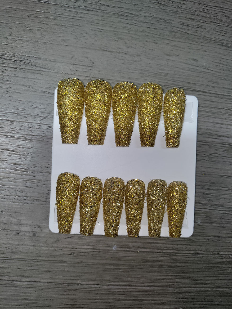 Long coffin Gold glitter