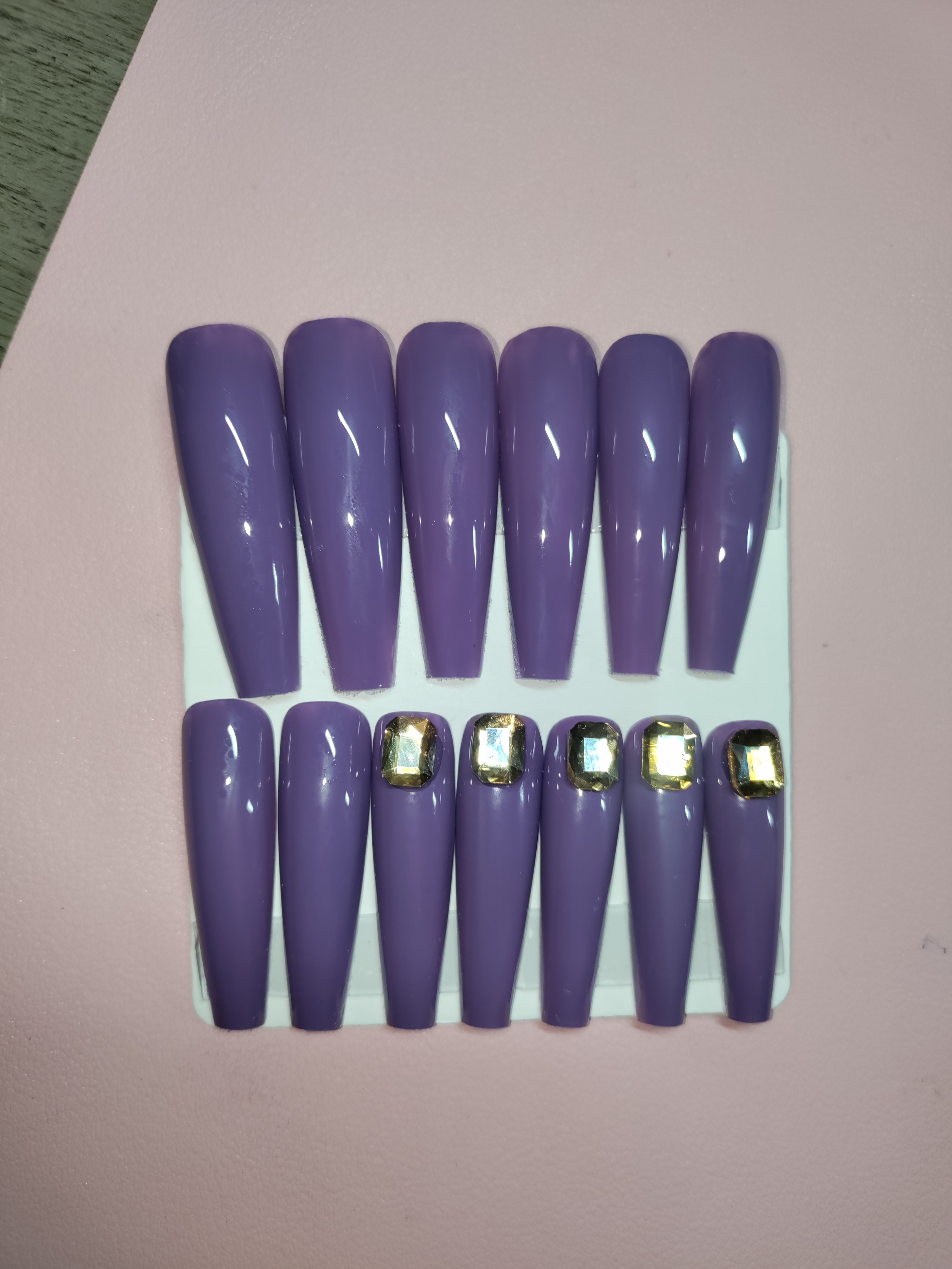 3XL coffin fall purple w/gold gems