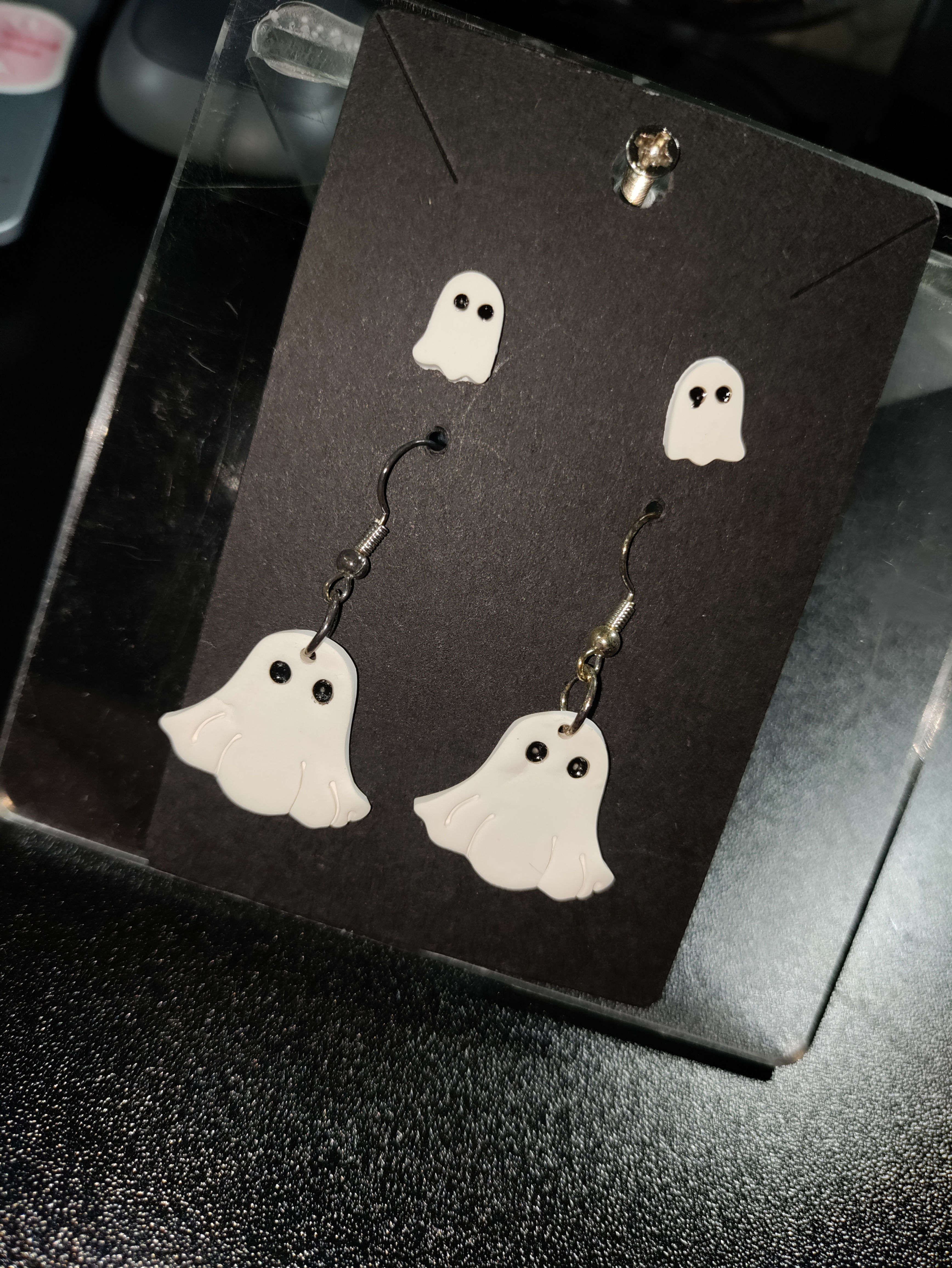 Ghostie studs & small dangles