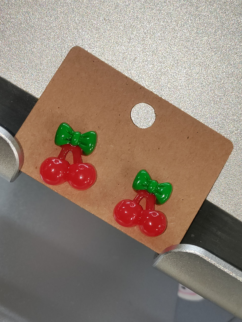 Thumbnail: Cherry charm studs (med)