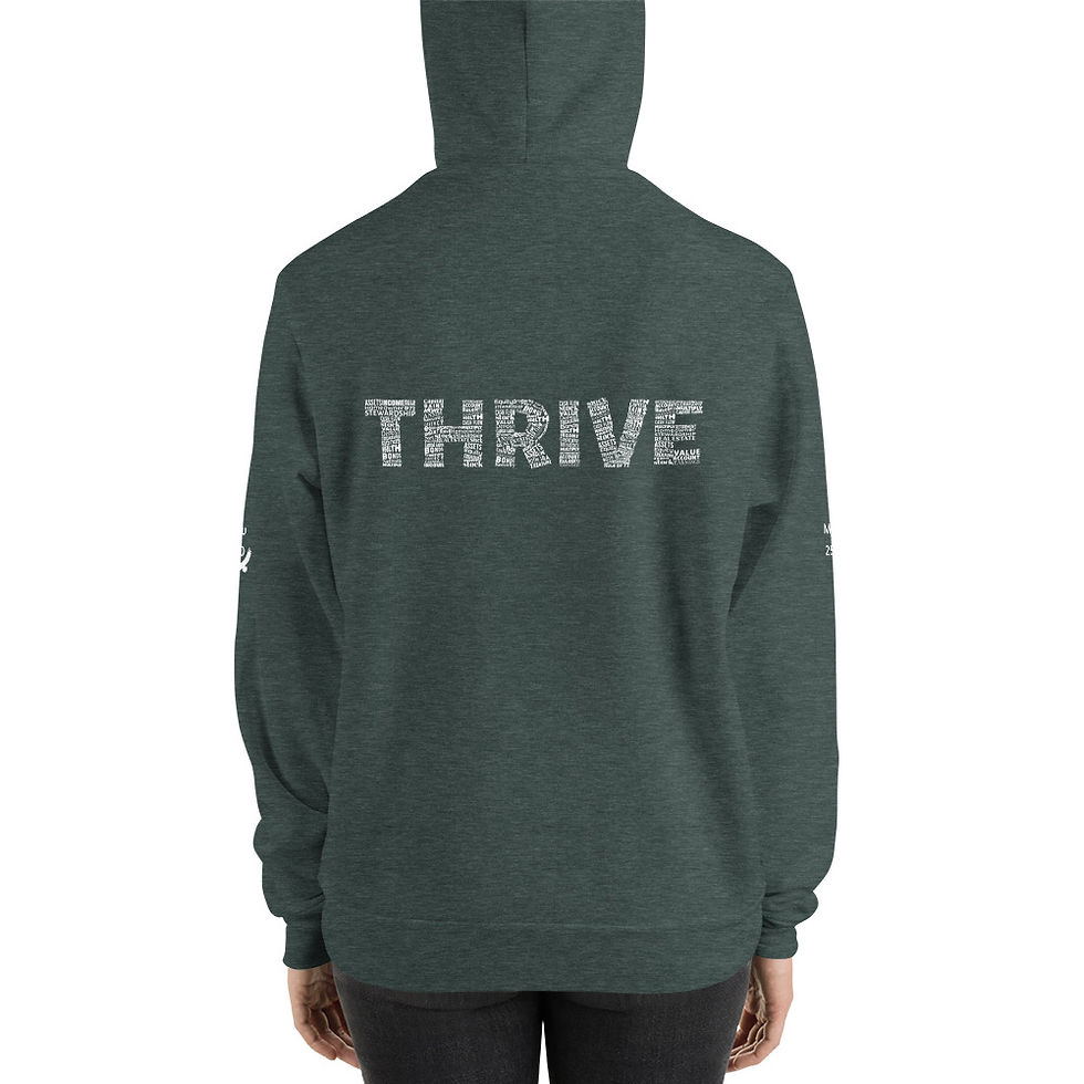 Thumbnail: I Got Bank Money Words Front and Back - ADULT Unisex hoodie (Bella + Canvas)