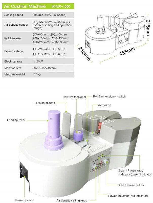 Küçük resim: Accucon AC1000 Hava Yastığı / Koruyucu Ambalaj Makinesi Açıklama