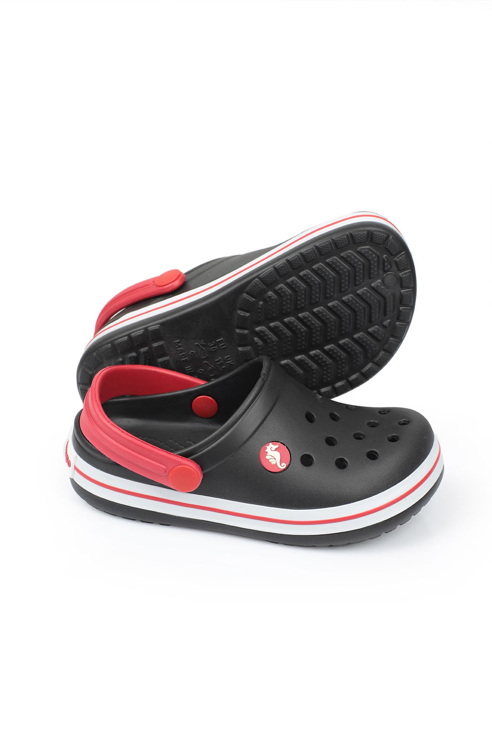 Küçük resim: Ippocampo Çocuk Sandalet Terlik - Siyah - Beyaz / Kırmızı