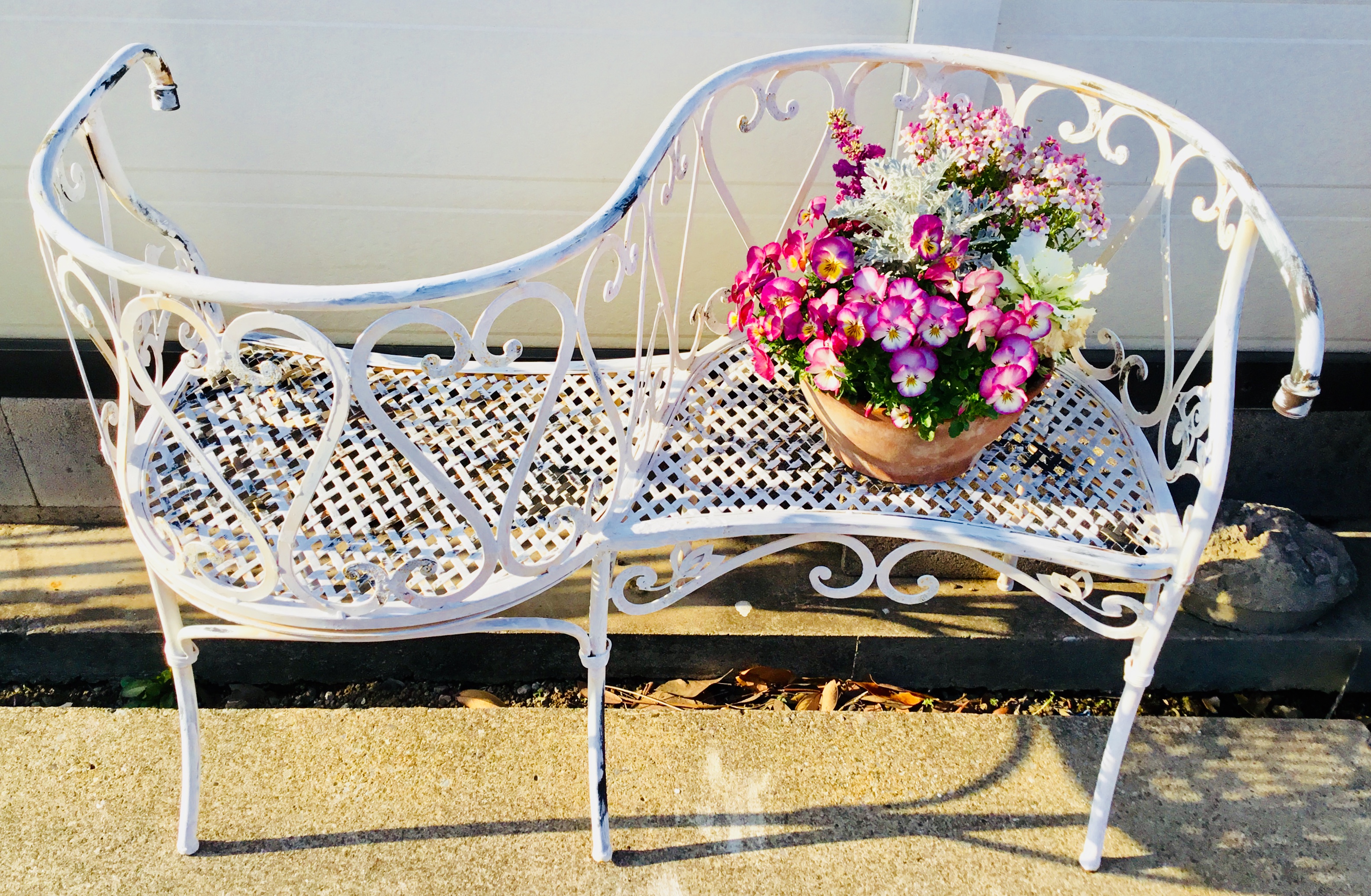 Carved Iron bench