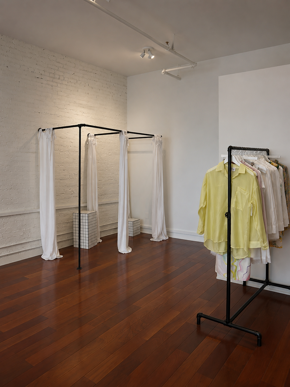 Salle d'essayage de la boutique Alice à Montréal