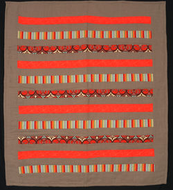 Orange stripes quilt