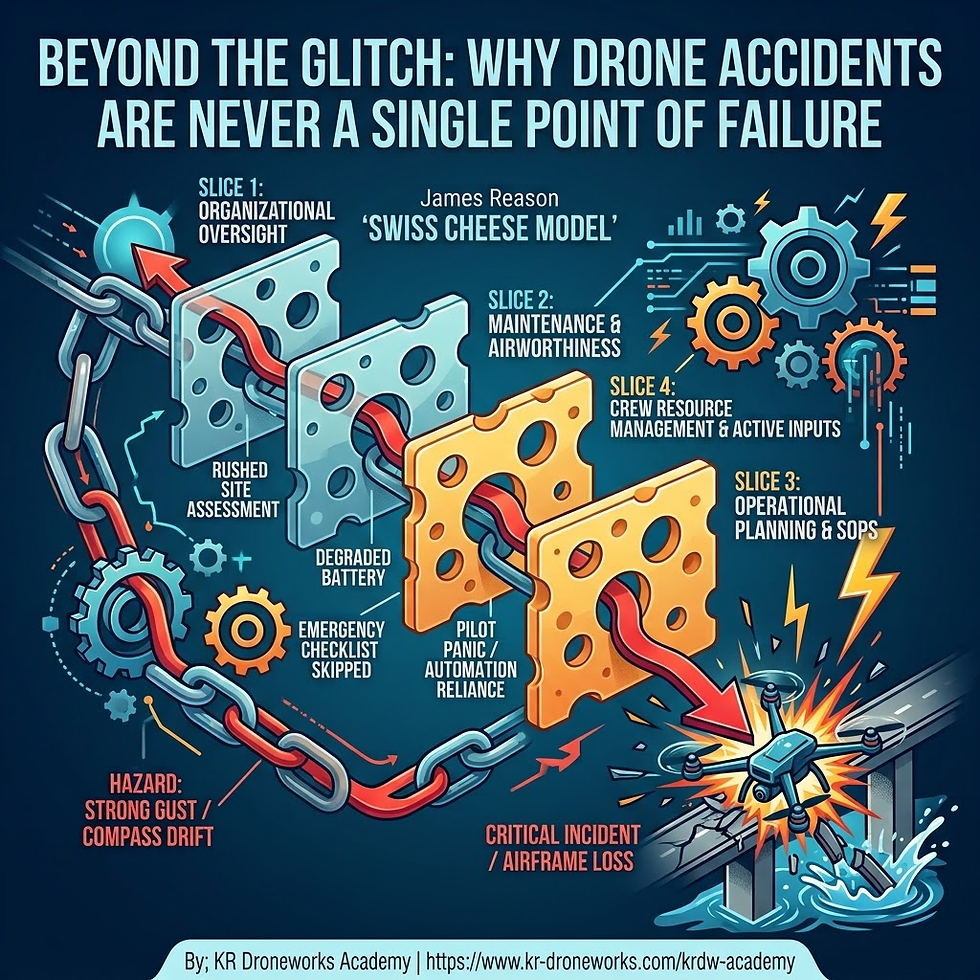 Beyond the Glitch: Why Drone Accidents Are Never a Single Point of Failure