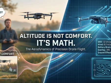 Altitude Is Not Comfort. It’s Math: The Aerodynamics of Precision Drone Flight