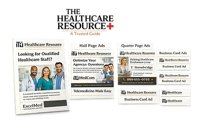 Digital display of The Healthcare Resource magazine across desktop, tablet, and mobile devices featuring healthcare pros