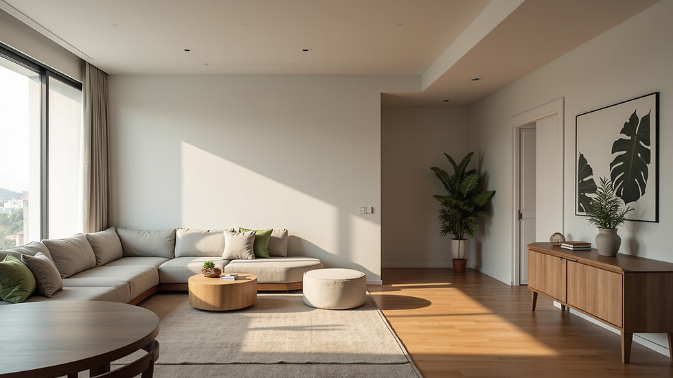 Interior de un apartamento moderno para alquiler en Airbnb en El Salvador