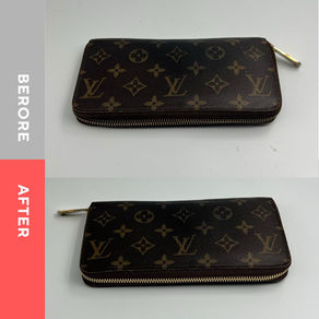 LOUIS VUITTON(ルイ・ヴィトン)モノグラム財布のファスナー交換|お気に入りの財布を修理