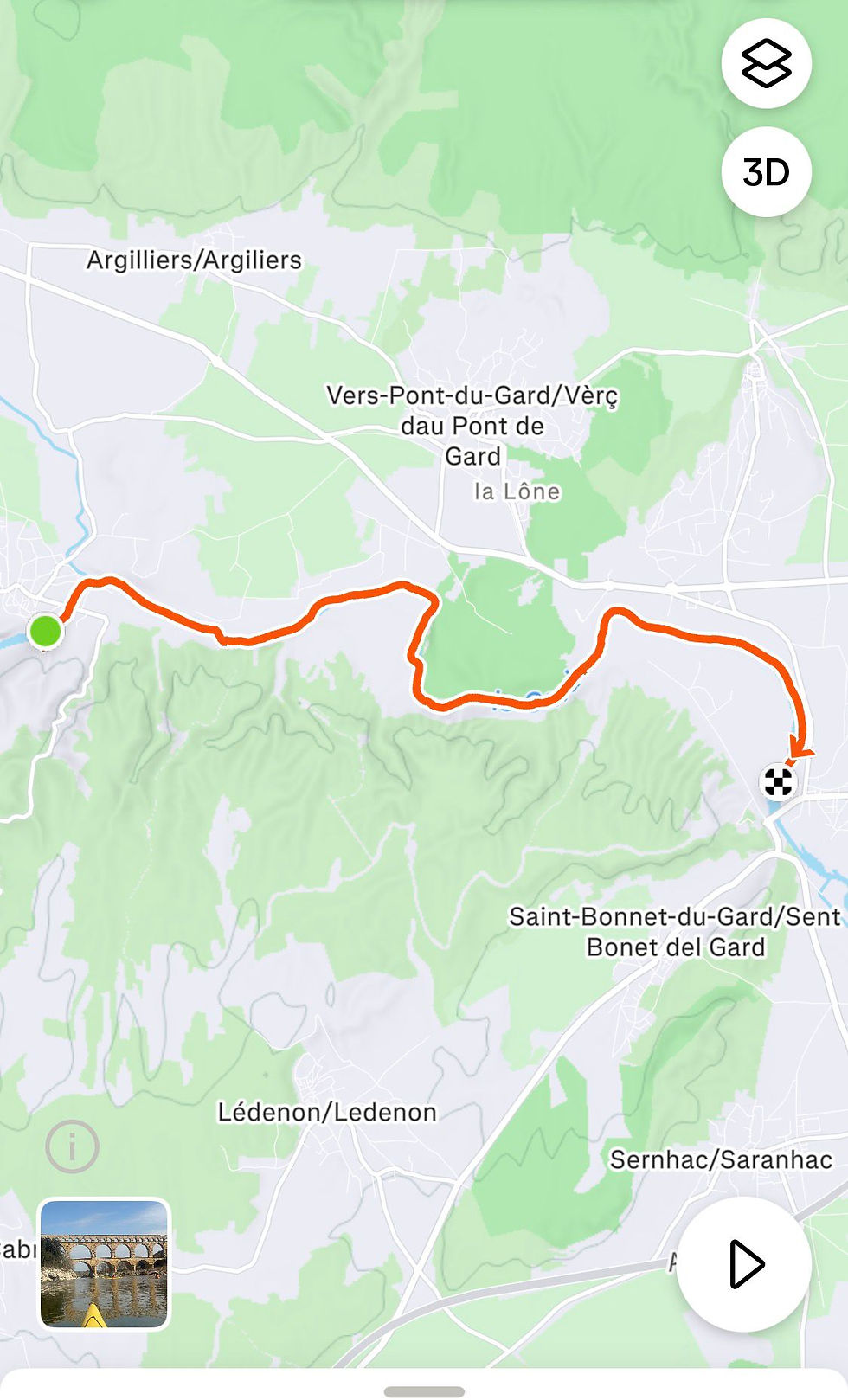 Le parcours du dimanche - 8km