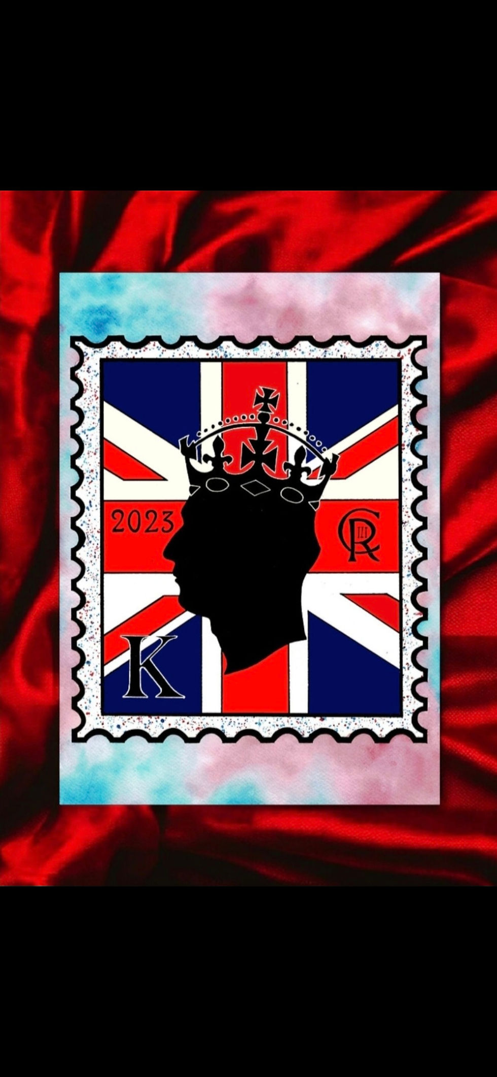 King Royal Flush A3 and A4 stamp art by Sophies Studio a veteran owned artist