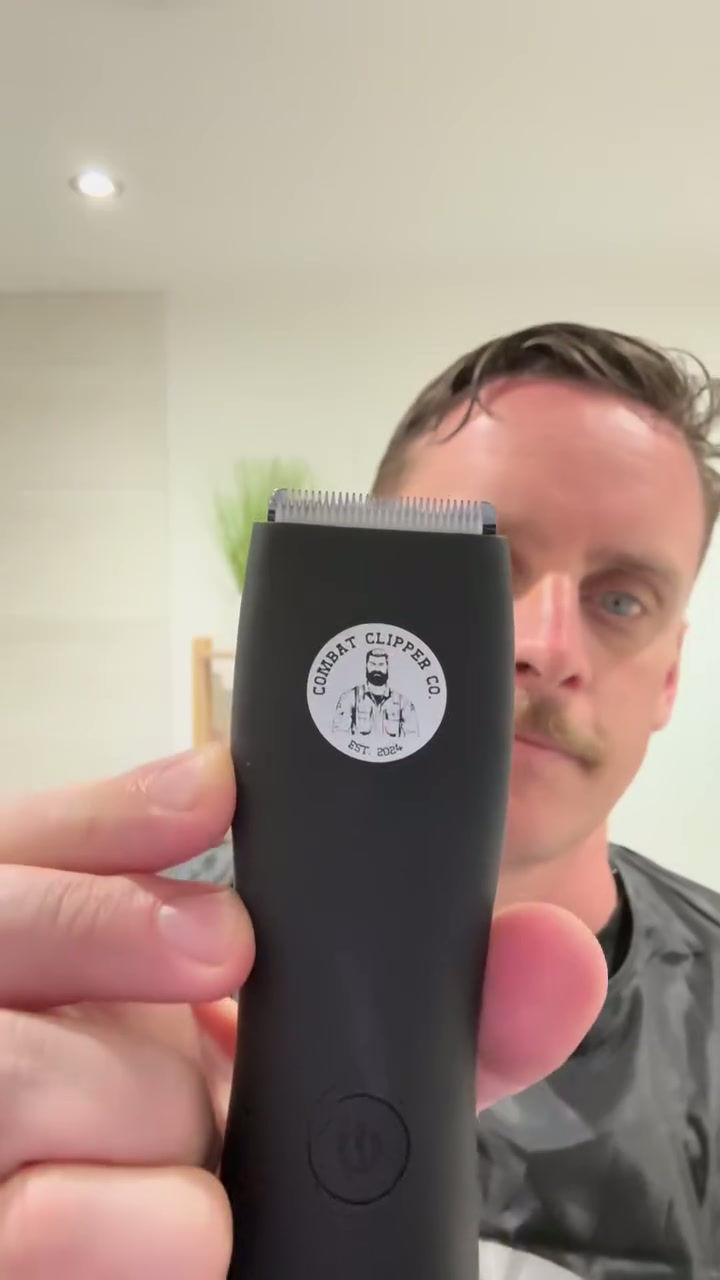 Military veteran owned combat clipper display for beard trimming and grooming