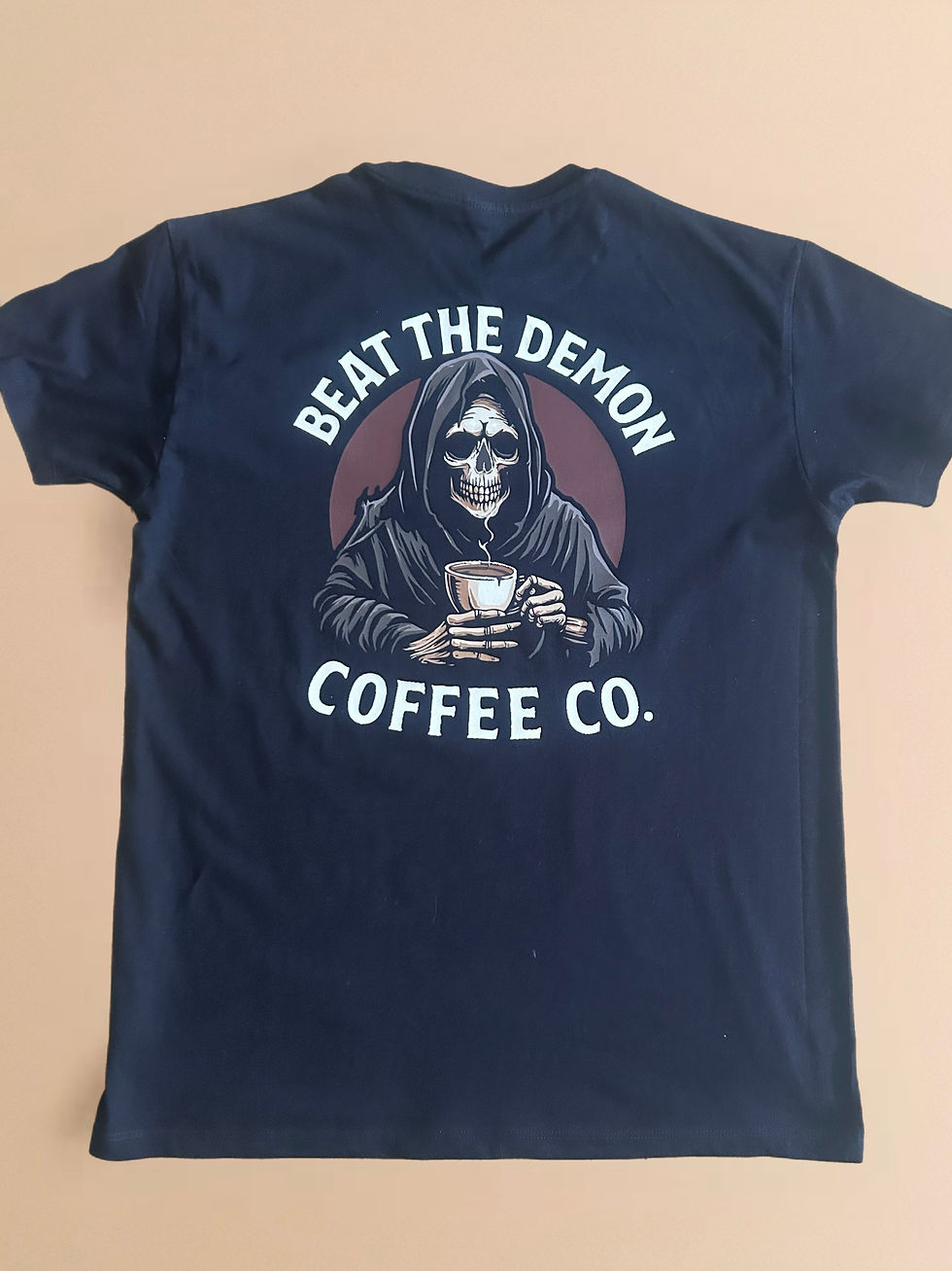 Beat The Demon t-shirt with design on the back