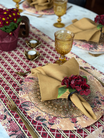 Exquisite, high-quality table runner that adds a refined and decorative accent to any dining or buffet table.