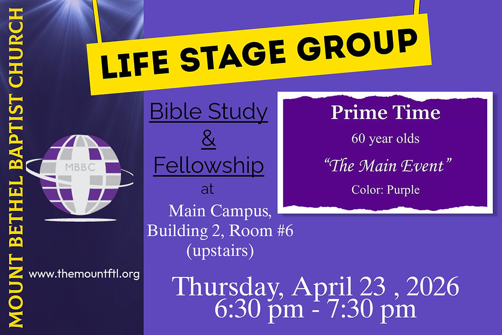 Life Stage Group Meeting - PrimeTime