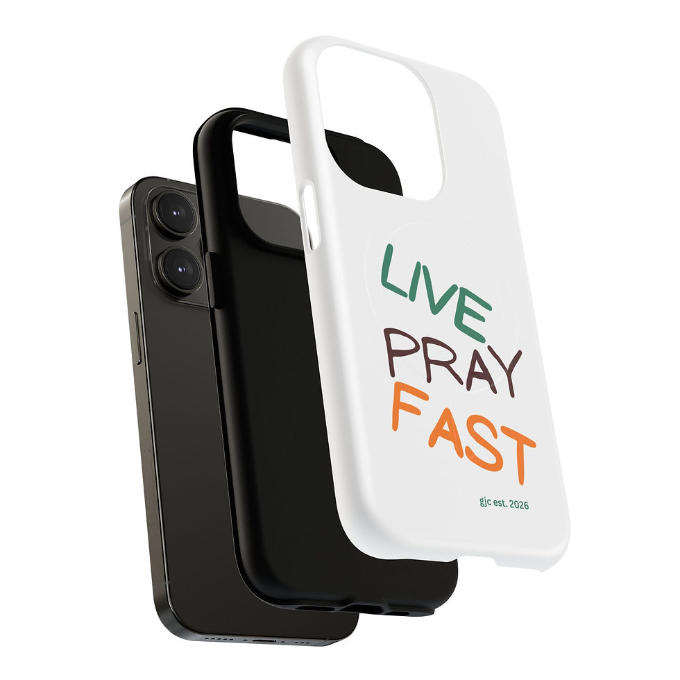 Thumbnail: Live Pray Fast Magnetic Phone Case — Inspirational Protective iPhone Cover