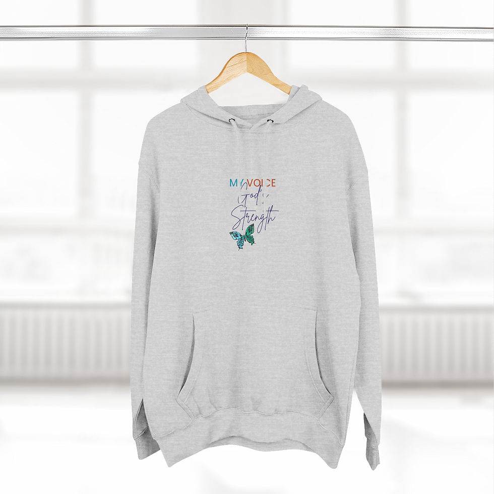 Thumbnail: My Voice, God's Strength Butterfly Fleece Hoodie