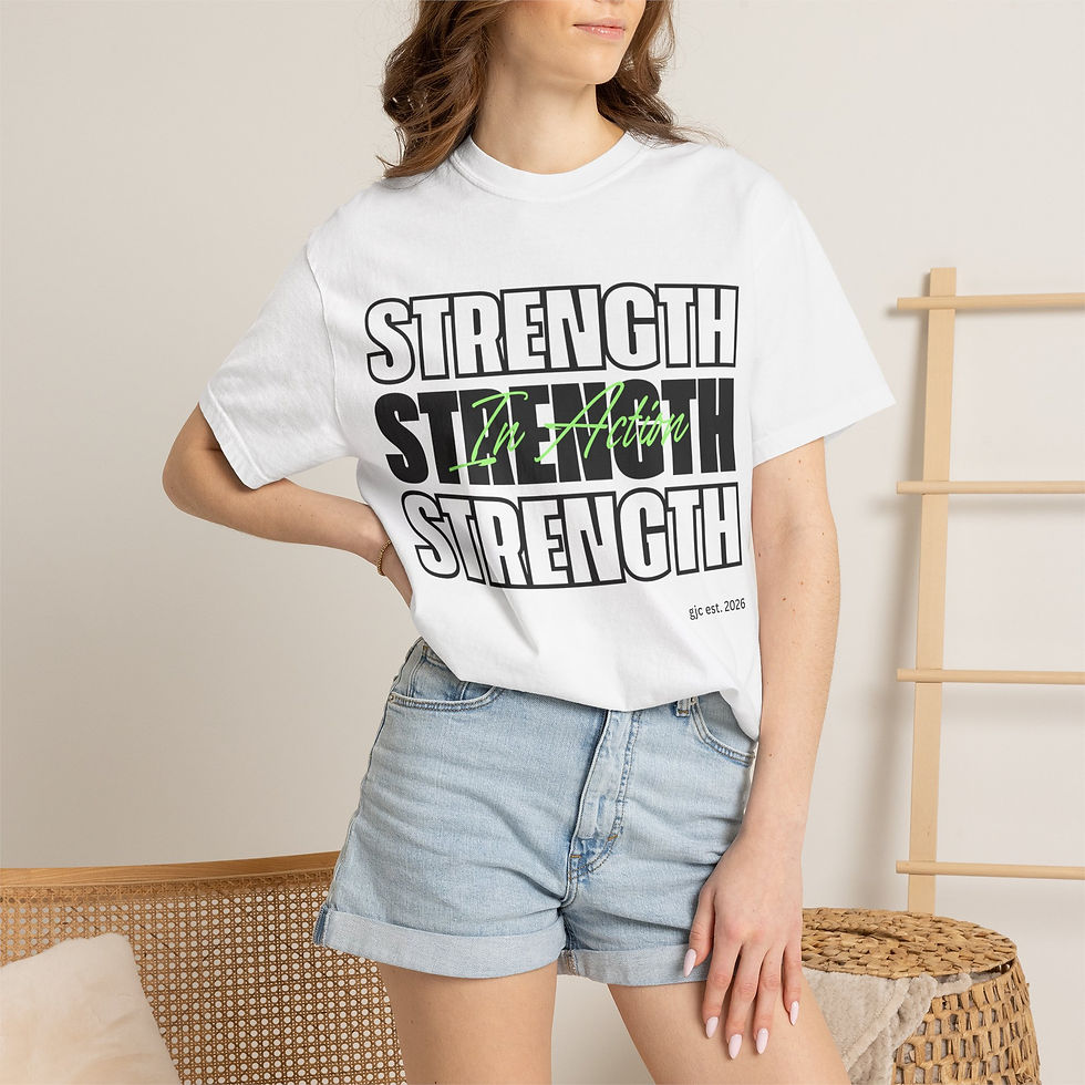 Thumbnail: Strength Repeat Graphic Tee — "Strength" Motivational Unisex T‑Shirt