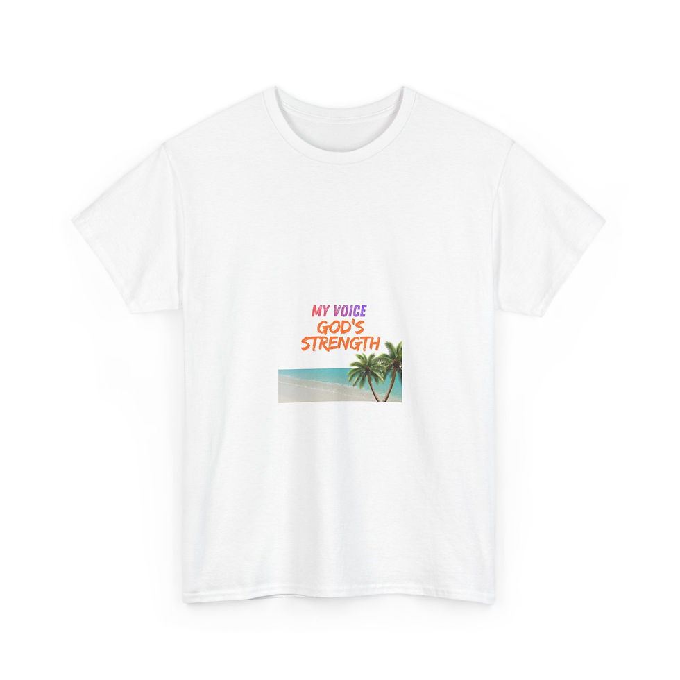 Thumbnail: My Voice God's Strength T-Shirt | Palm Beach Sunset Christian Tee
