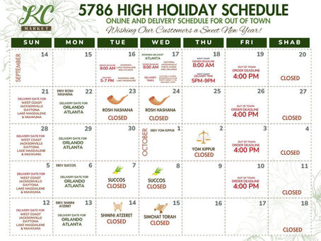 KC Market Holiday Delivery Schedule