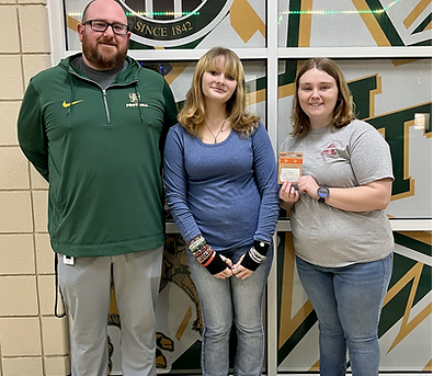 Sophie Coffenberry, Mr. Hoyt, and Renee Ingold