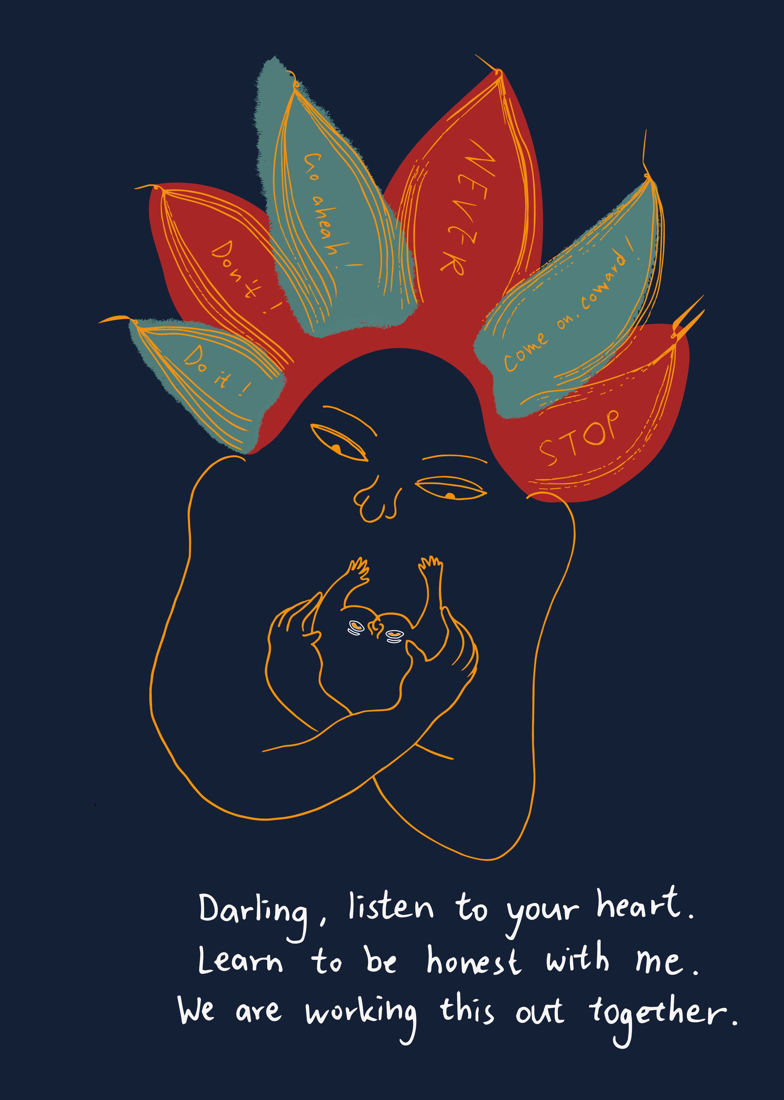 "Listen" A4 Art Print