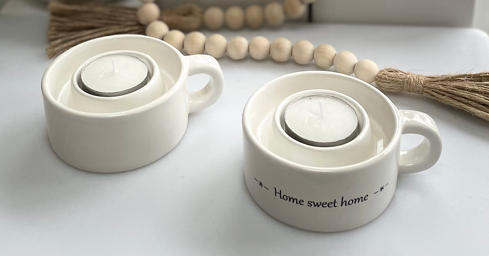 Thumbnail: Ceramic Dual Purpose  Tealight  Candle Holder,  Dinner Candle  