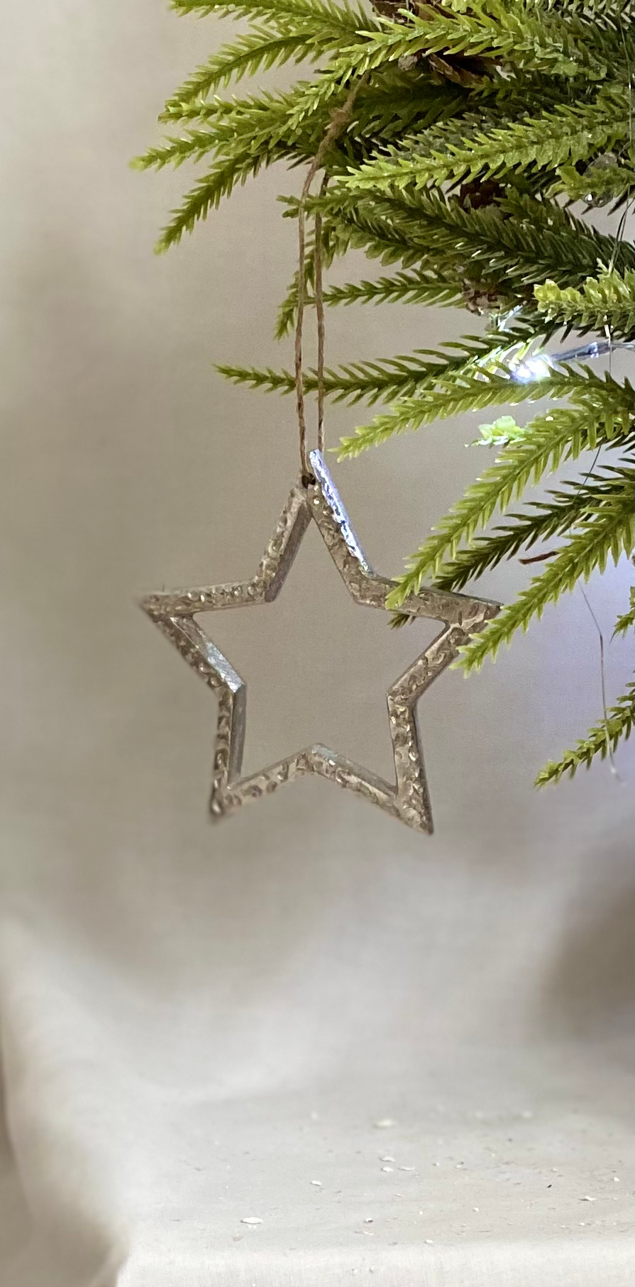 Thumbnail: Silver Hanging Metal Star